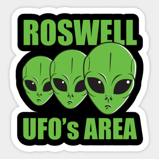 Roswell UFOs Area Sticker